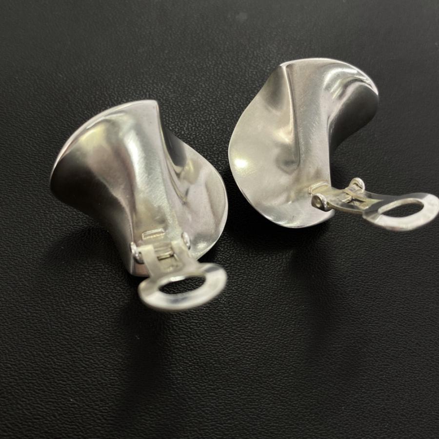 ジョージジェンセン ウェーブイヤリング/Sv925-21.9g/シルバー  