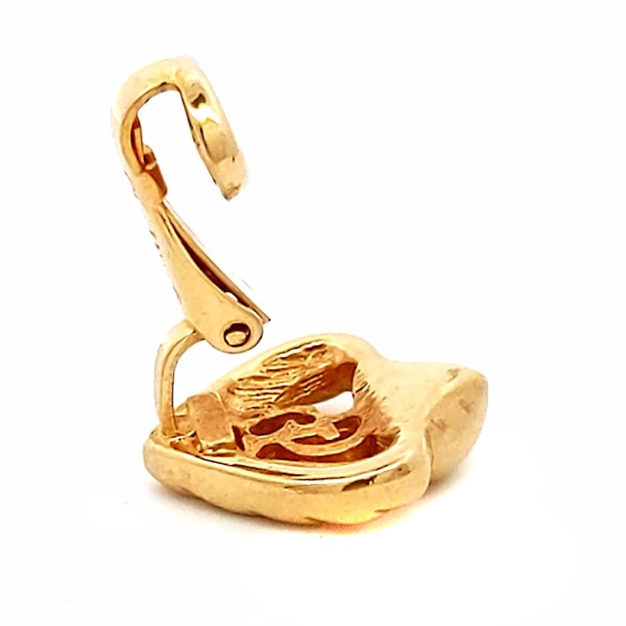 クリスチャンディオール ハートモチーフ・CDロゴイヤリング/合金