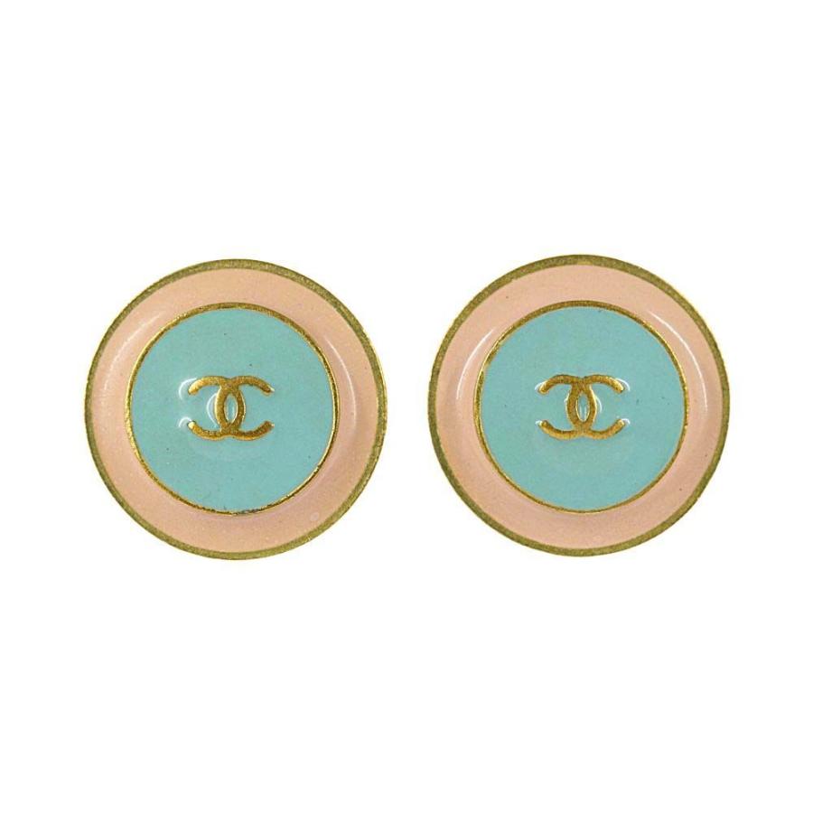 CHANEL シャネル ヴィンテージシャネル・エナメルココボタンイヤリング 
