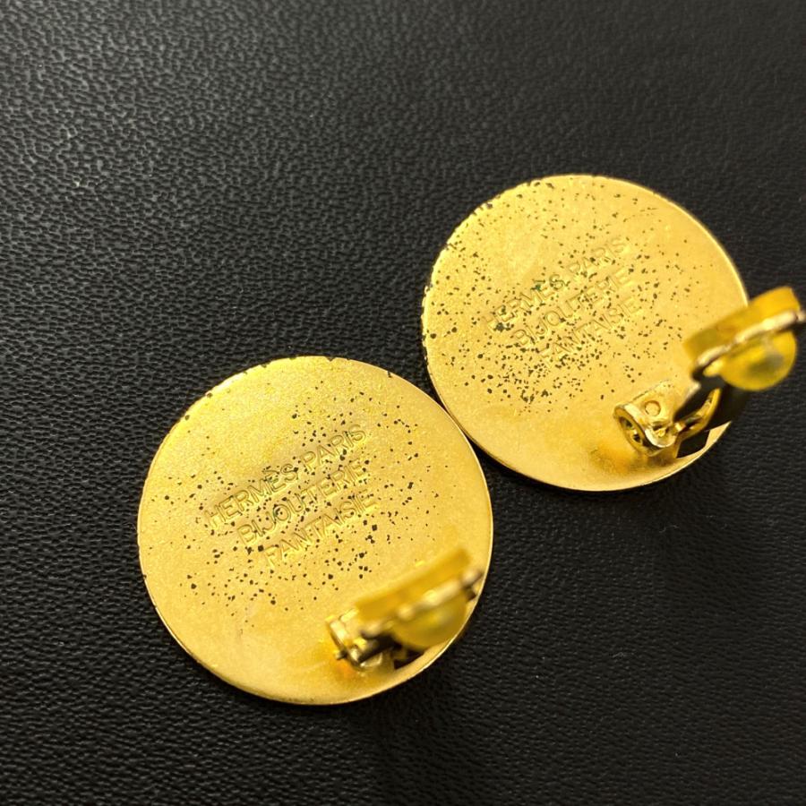 エルメス BIJOUTERIE FANTAISIE・セリエ メダリオンイヤリング/合金 