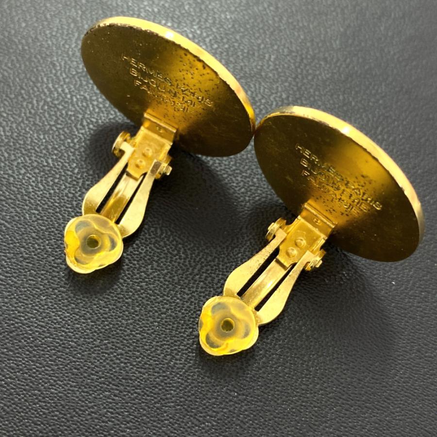 HERMES エルメス BIJOUTERIE FANTAISIE・セリエ メダリオンイヤリング 