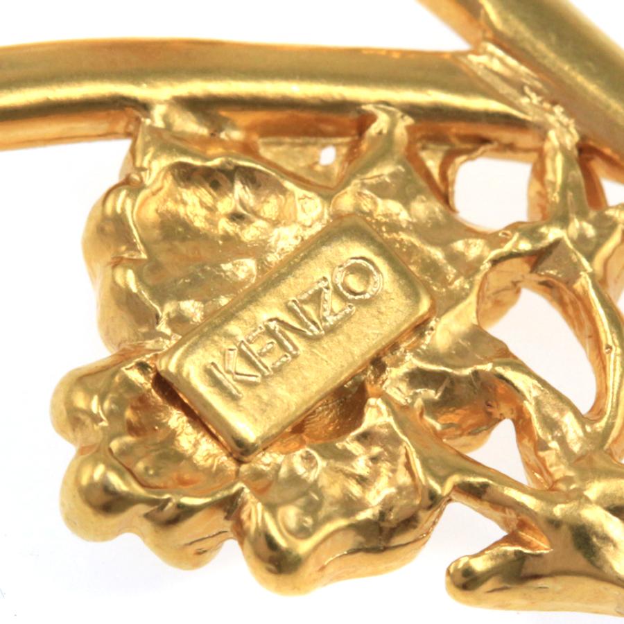 KENZO ケンゾー 花イヤリング/合金/メッキ/ゴールド/KENZO /RF3