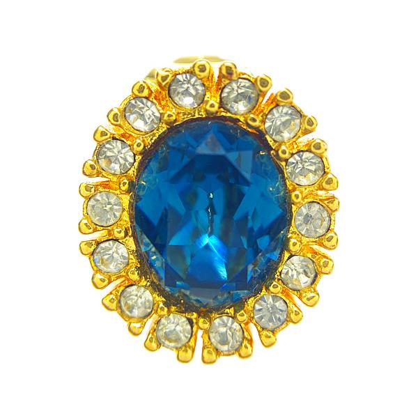 クリスチャンディオール サファイアモチーフカラーストーンイヤリング  