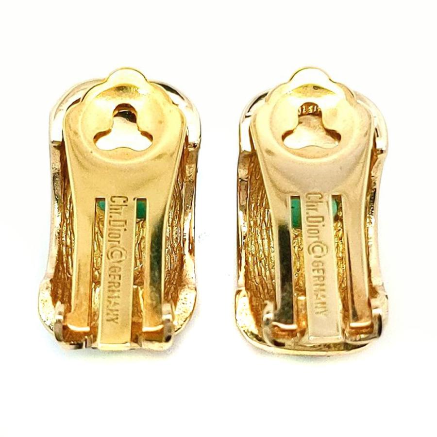 クリスチャンディオール カラーストーン イヤリング/合金/メッキ