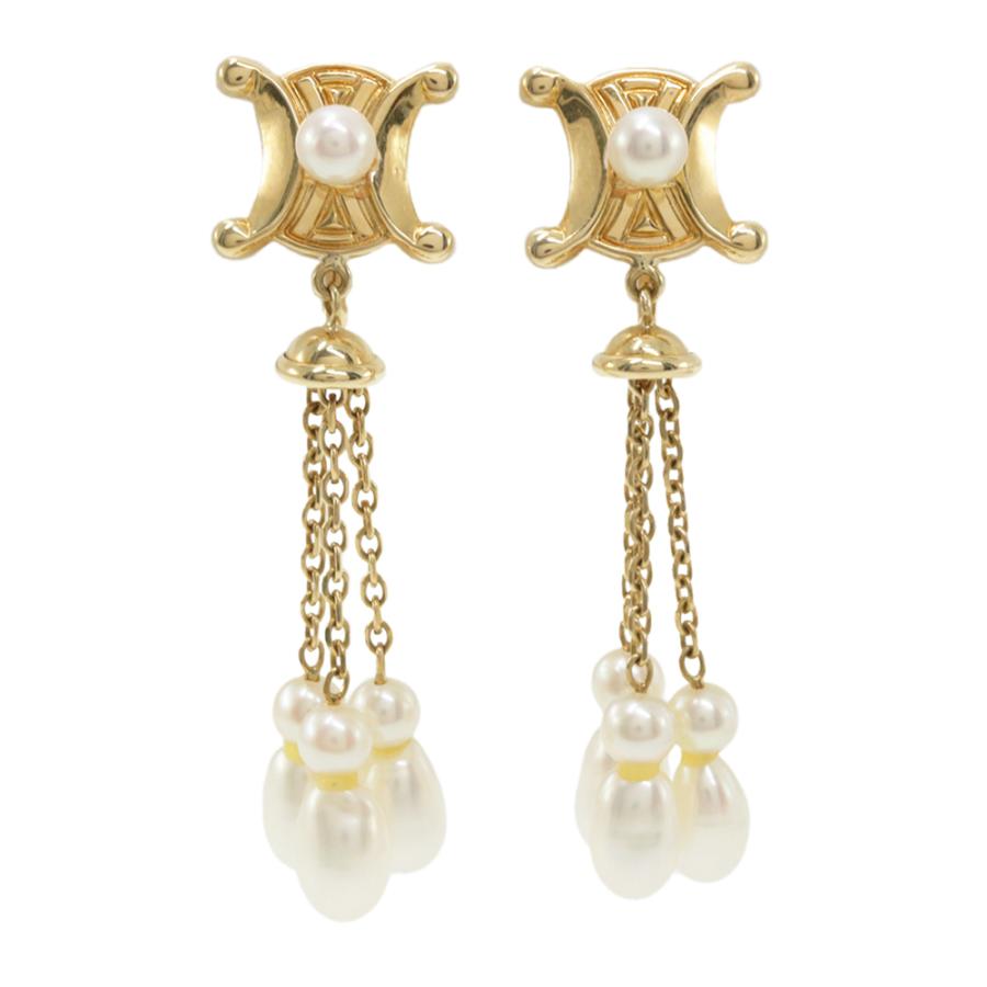 う*わ様 【新品】セリーヌ celine トリンオフパールイヤリング CELINE セリーヌ マカダム トリンオフ ロゴ 真珠（パール）イヤリング