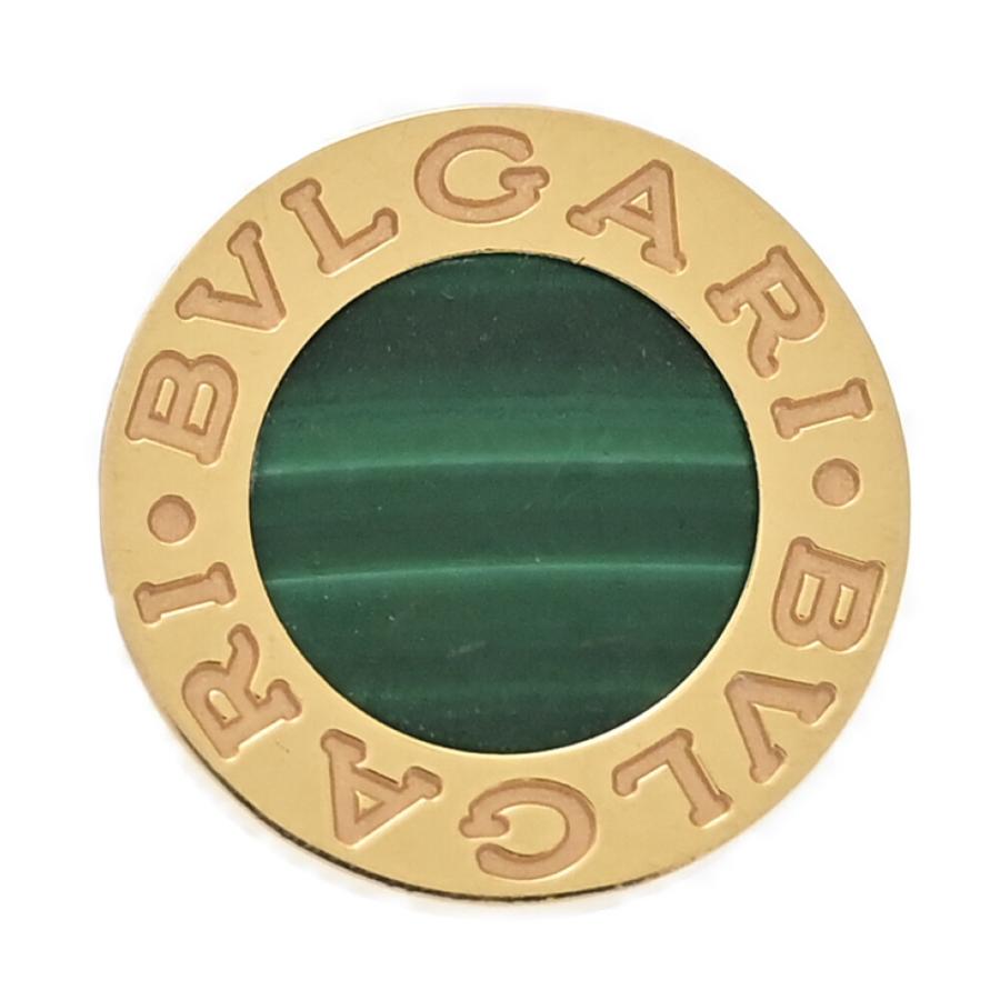 ブルガリ スタッドピアス 片耳 Au750 K18 イエローゴールド マラカイト BVLGARI（ブルガリ） ブルガリブルガリ マラカイト シングル ピアス