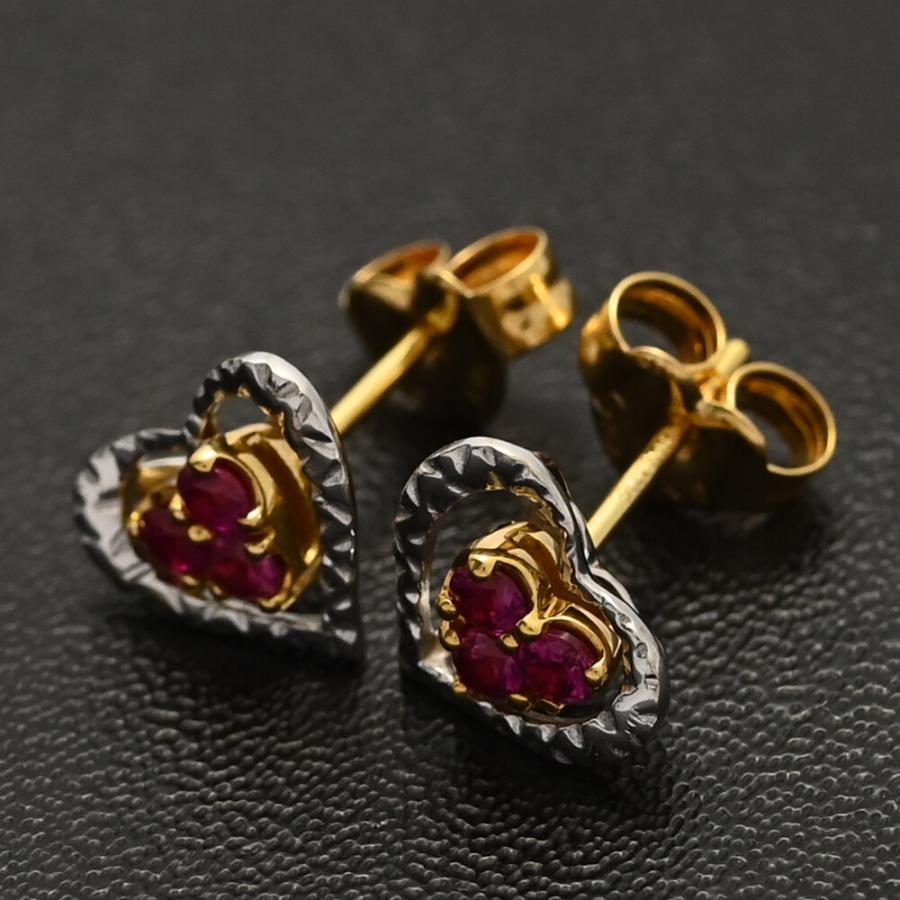 STAR JEWELRY スタージュエリー ハートモチーフ・7月 誕生石・ルビー
