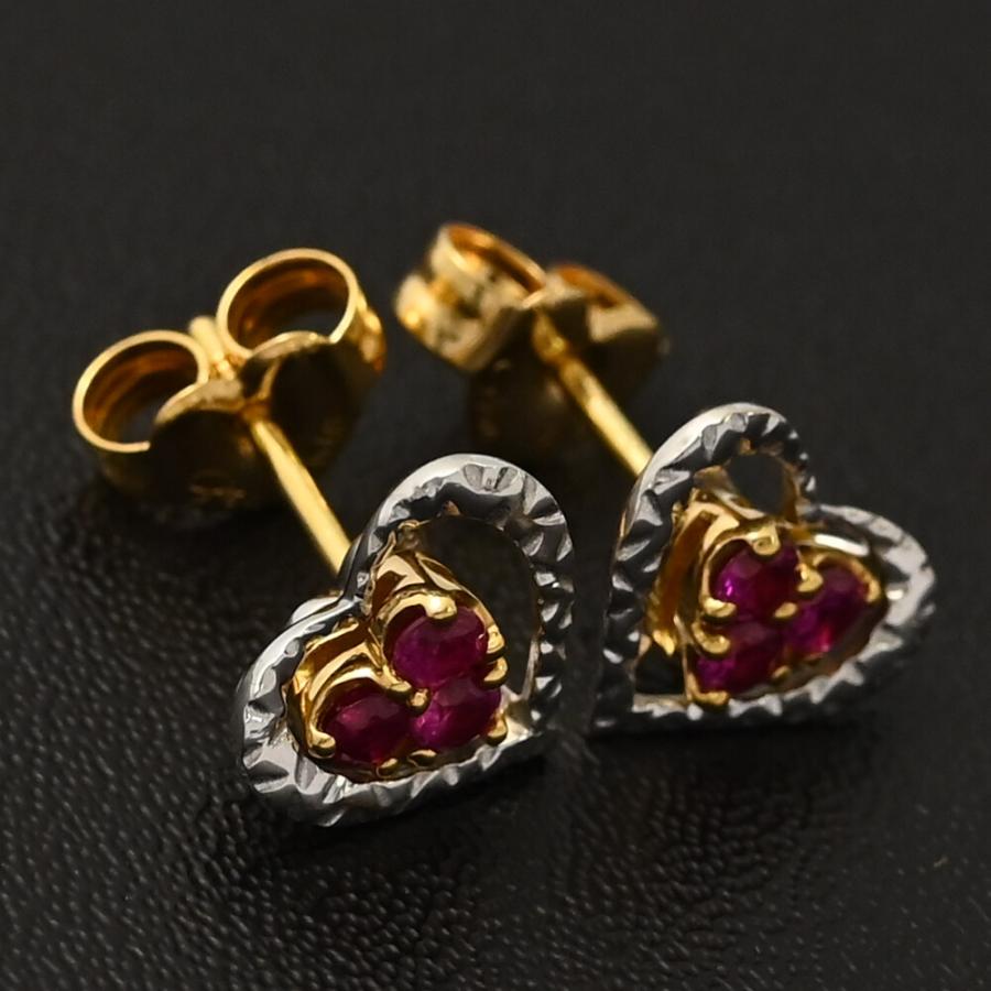 STAR JEWELRY スタージュエリー ハートモチーフ・7月 誕生石・ルビー