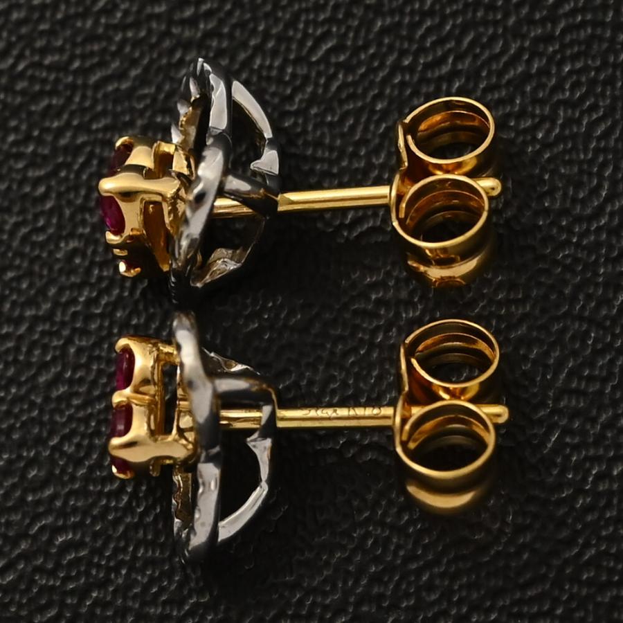 STAR JEWELRY ハート型ピアス STAR JEWELRY スタージュエリー ハートモチーフ・7月 誕生石・ルビー