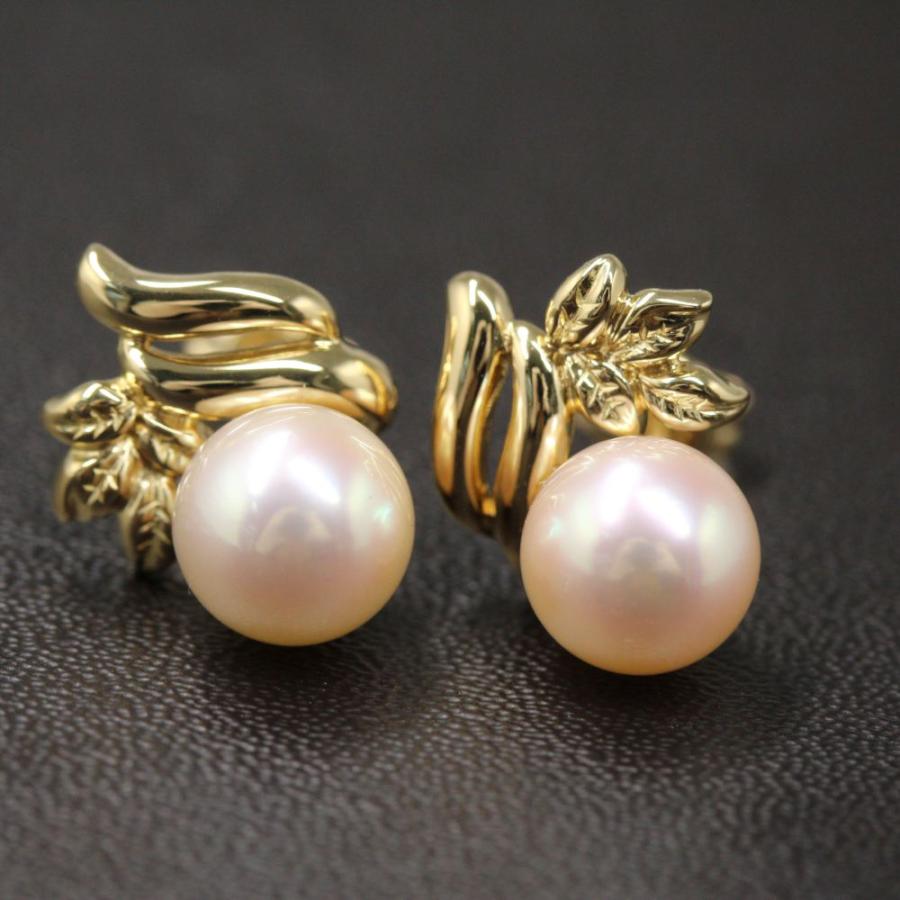 田崎真珠TASAKI アコヤパール フラワーモチーフ ピアス TASAKI（タサキ・田崎真珠） フラワーモチーフ・アコヤ真珠・Φ7.0mm
