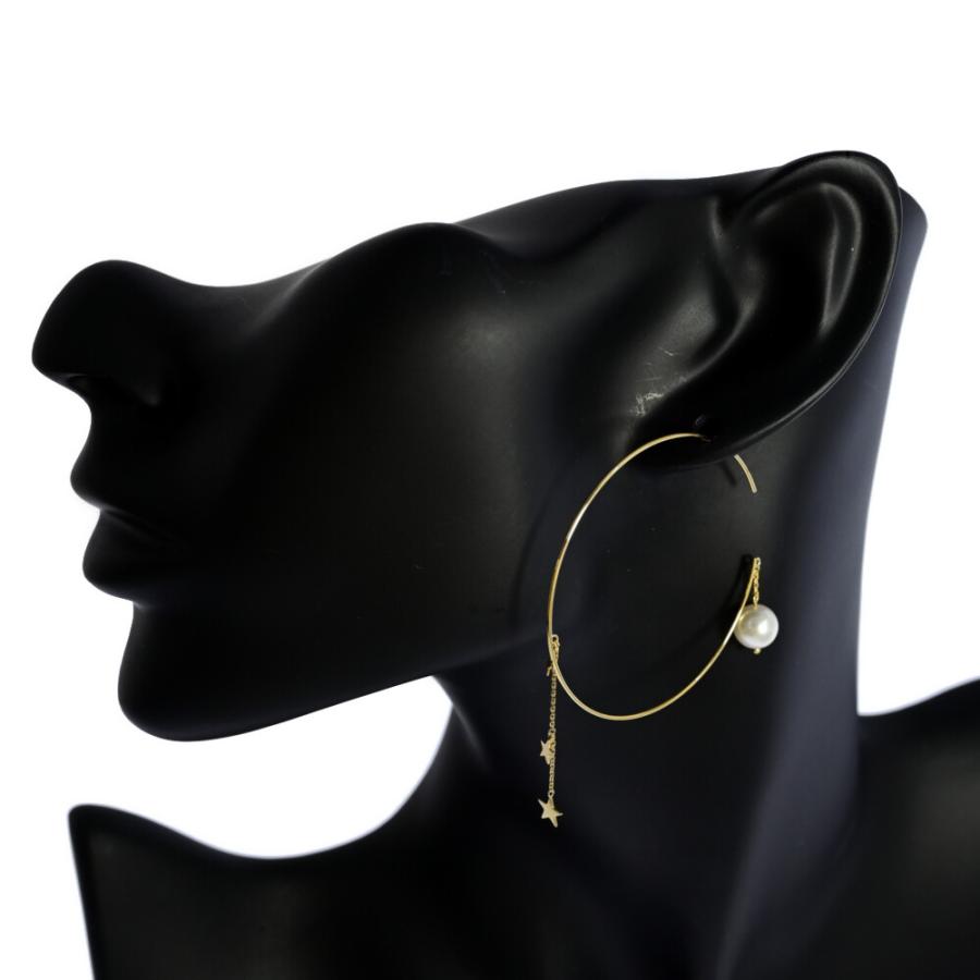 スタージュエリー　750 フープピアス スタージュエリー 750 K18 中空 ねじりフープピアス YG ゴールド