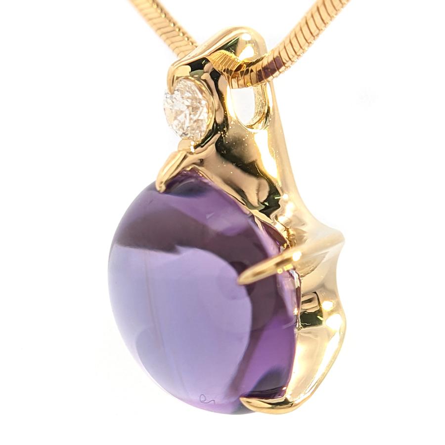 アメシスト（アメジスト）ネックレス・ピアスセット・ダイヤモンド  