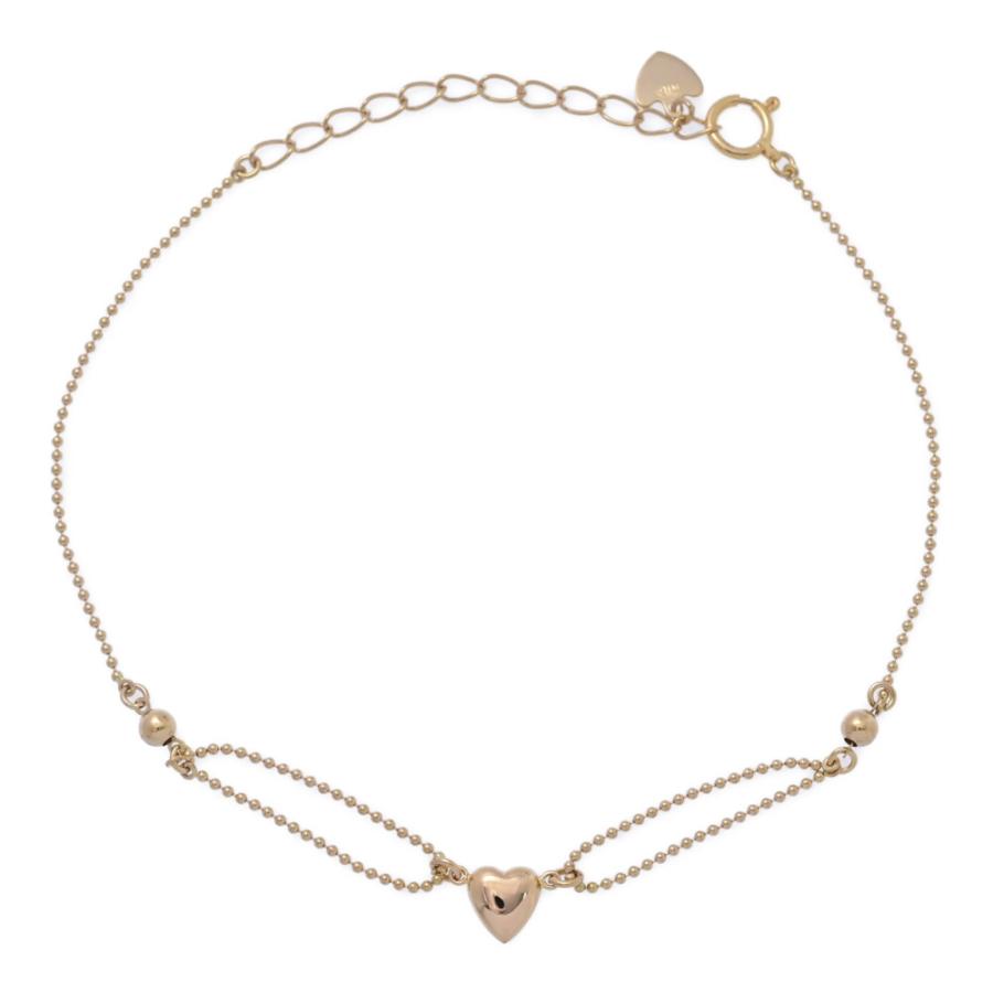 ラスト1点) アンクレット ハートモチーフ チェーンデザイン/K18PG/750
