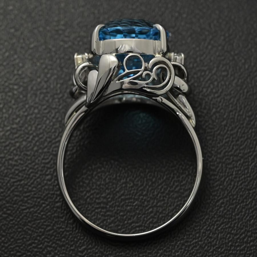 BT7.89ct/FD:0.03ct/ブルートパーズ・ダイヤモンド 11月生石 リング