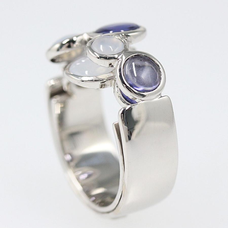 RUGIADA（ルジアダ） カルセドニーリング・指輪/K18WG/750-13.0g/12号