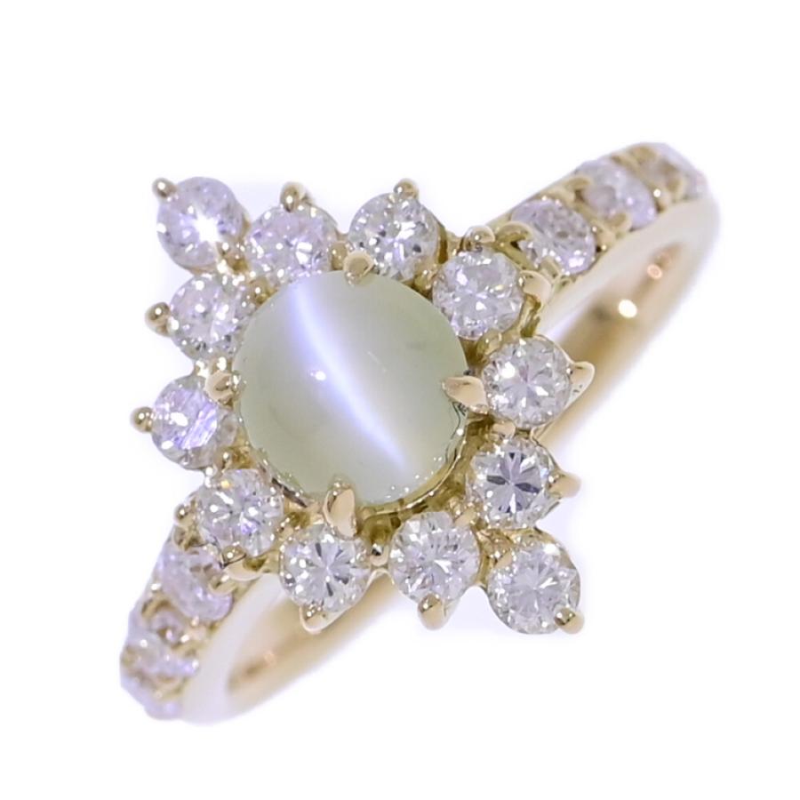 CH1.17ct/FD:0.82ct/クリソベリル・キャッツアイ ダイヤモンド リング 