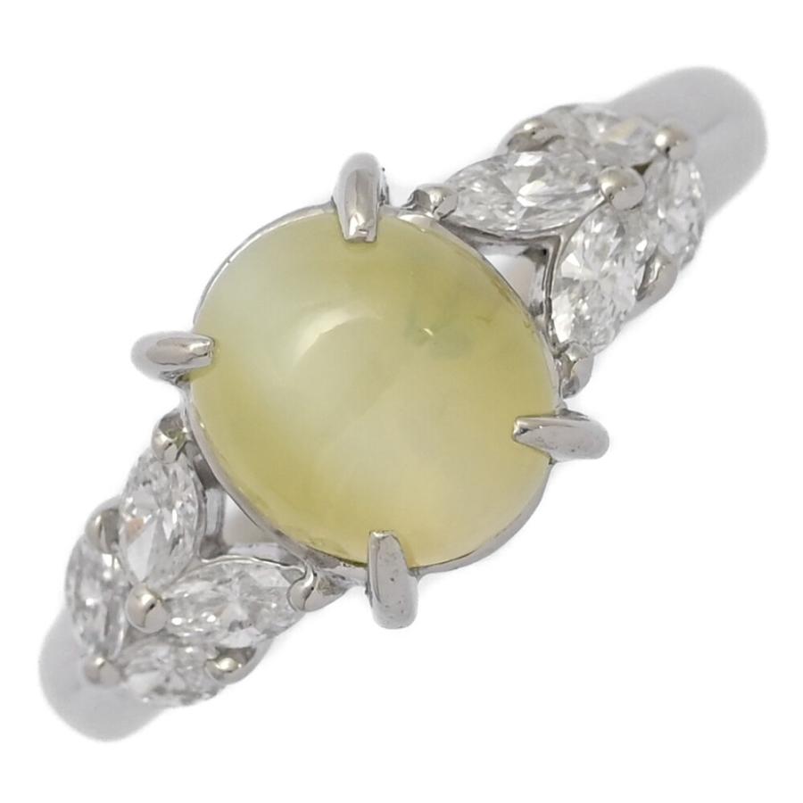 CH3.08ct/FD:0.41ct/クリソベリルキャッツアイ・ダイヤモンド リング