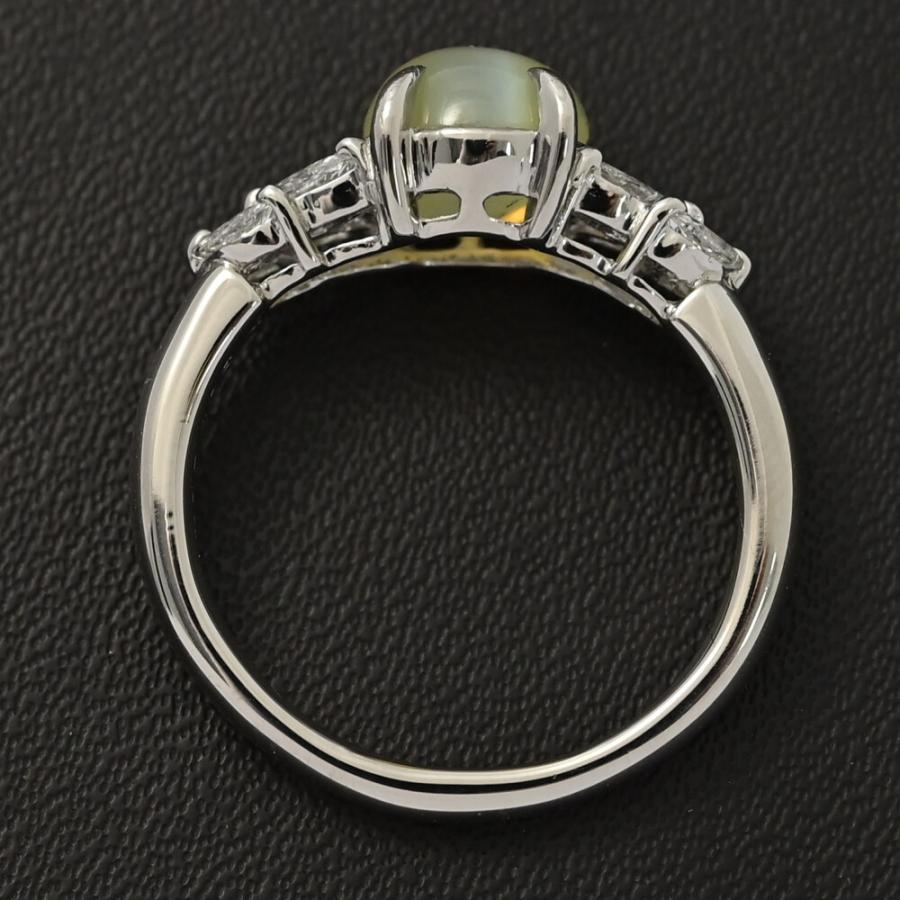 CH3.08ct/FD:0.41ct/クリソベリルキャッツアイ・ダイヤモンド リング