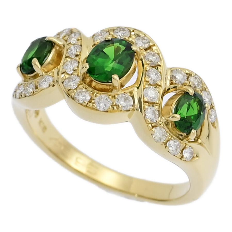 FD:0.31ct/TASAKI タサキ 田崎真珠 3P グリーングロッシュラー 