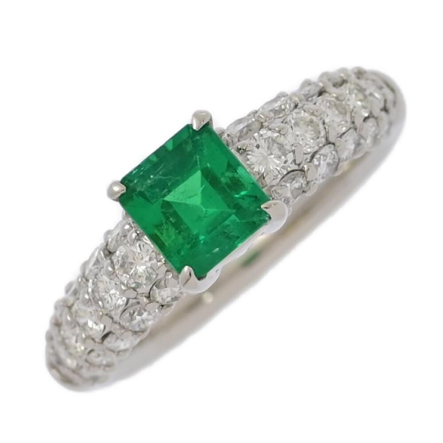 EM0.82ct/FD:0.84ct/コロンビア・エメラルド・ダイヤモンド リング 
