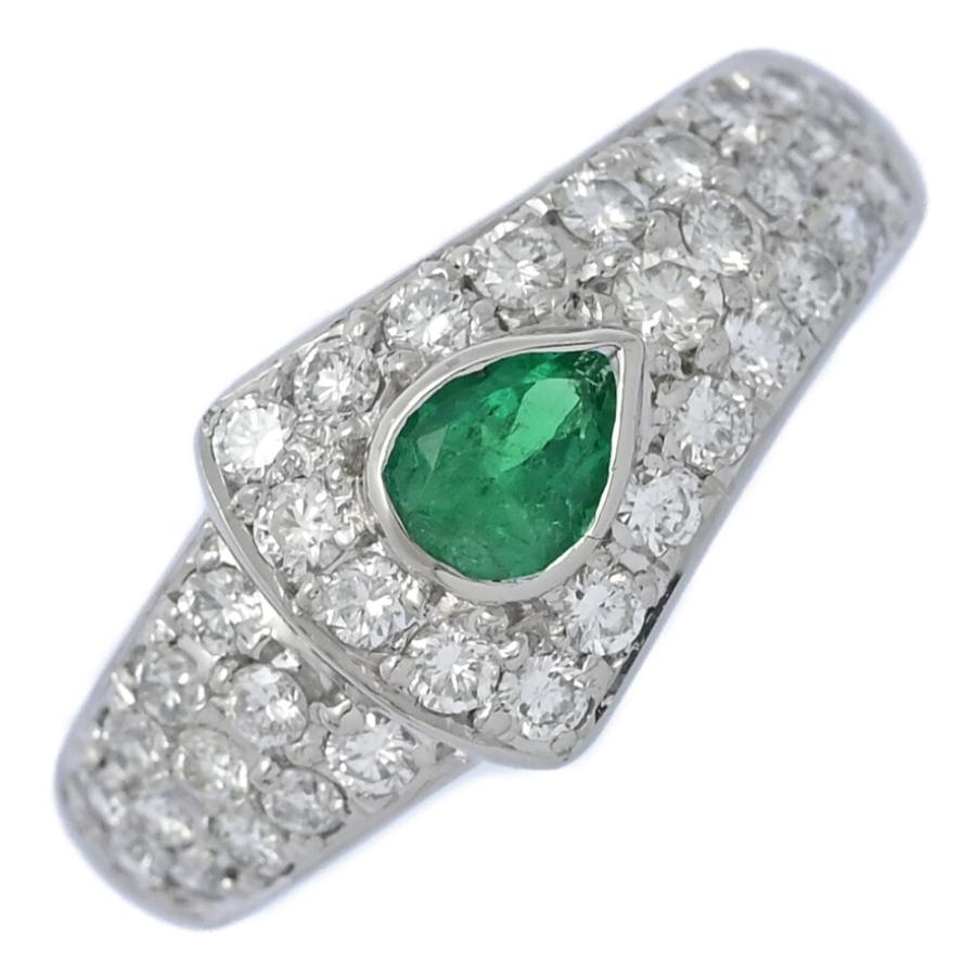 美品 EM0.27ct/FD:0.69ct/5月誕生石 エメラルド ダイヤモンド リング