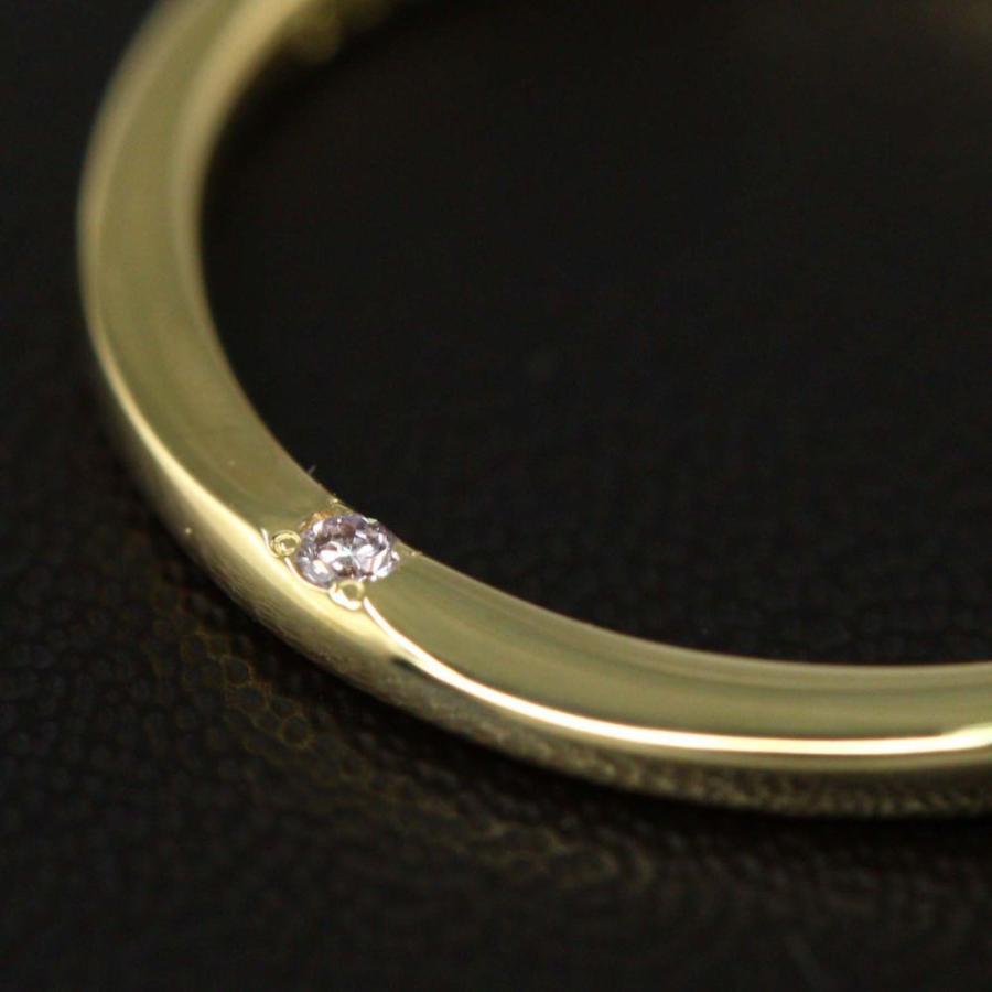 AHKAH（アーカー） オネスティ 1Pダイヤモンドリング 指輪/K18YG/750