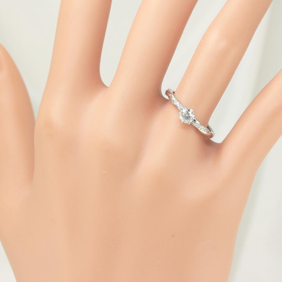 銀座ダイヤモンドシライシ婚約指輪0.345ct プラチナ950新品未使用29万 