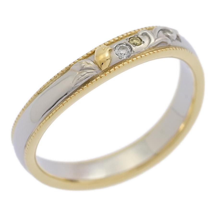 0.026ct/K-uno ケイウノ 4月誕生石 2P・ダイヤモンドリング・指輪/K18 