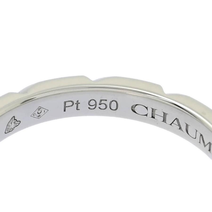 ショーメ リング トルサード 8号 Pt プラチナ プラチナのトルサード、彼のものはダイヤなし私のものは8石です