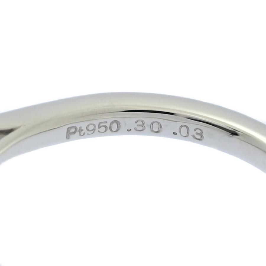 3/美品 ラザールダイヤモンド Pt950 ダイヤ計0.17ct リング 指輪 clover-j_217081n010