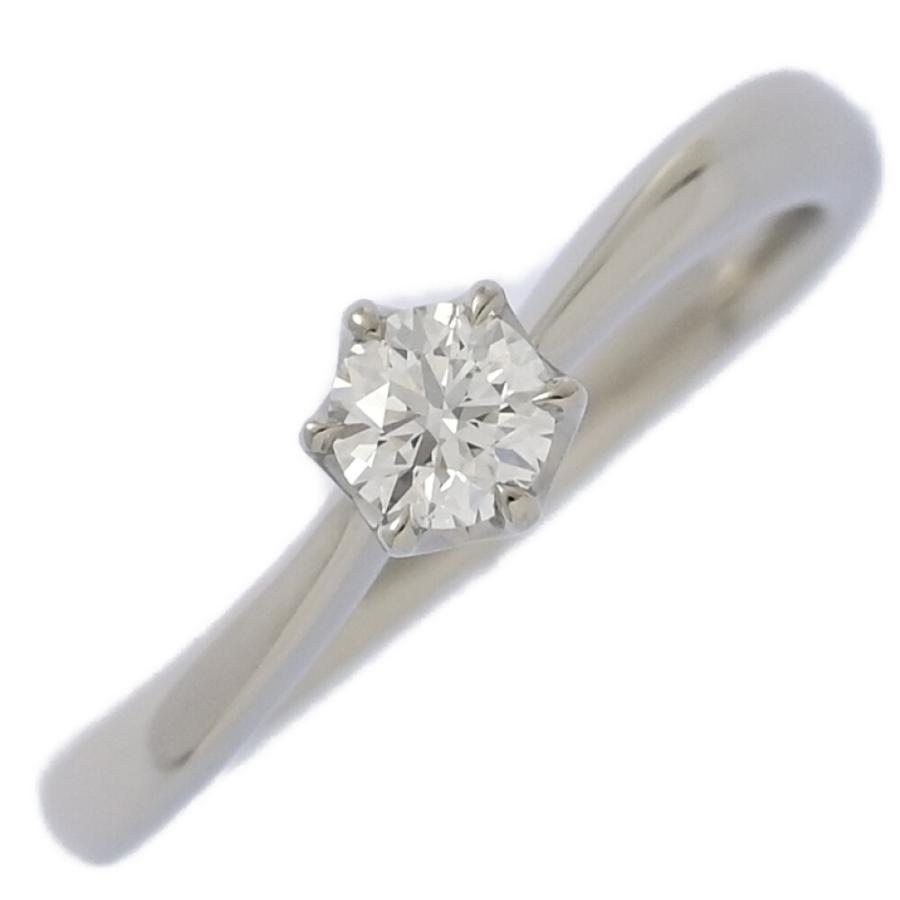 0.177ct 4℃ ヨンドシー ツイスト ダイヤモンド リング 指輪 Pt950-3.2g