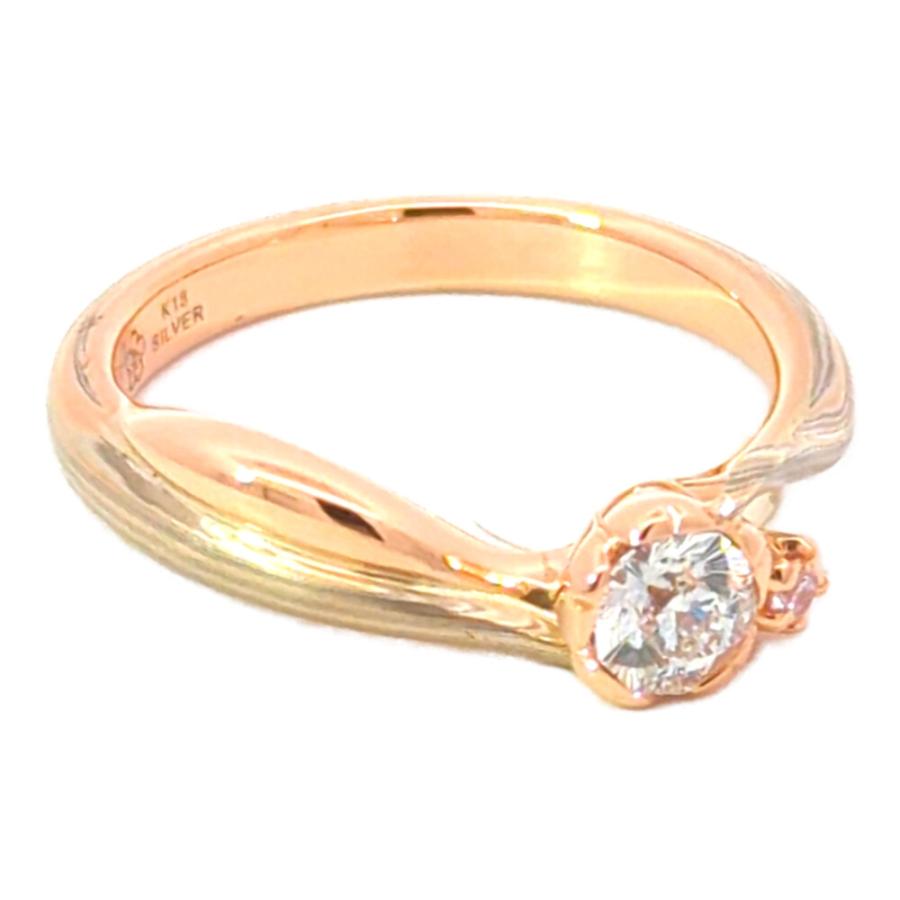 0.292ct 0.02ct 杢目金屋 さくらダイヤモンド リング 婚約指輪 Sv925