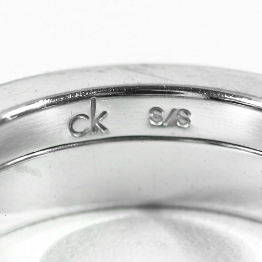 カルバンクライン ロゴ リング・指輪/SS/stainless steal-5.5g/10.5号
