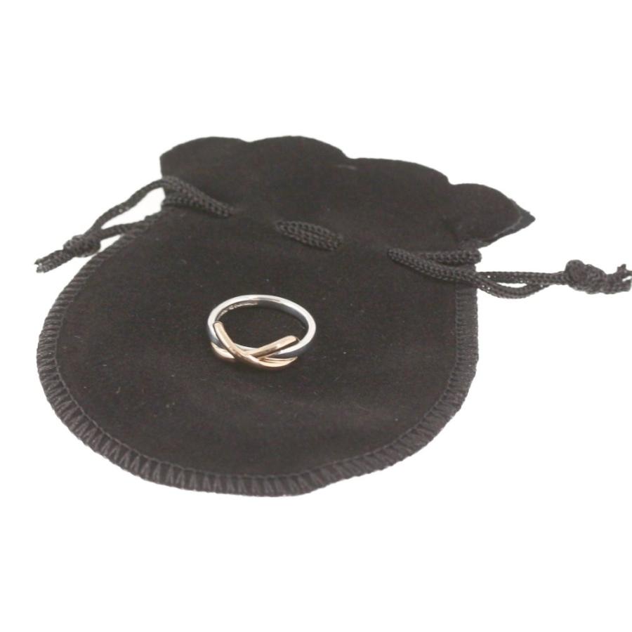 TIFFANY&Co.（ティファニー） クロスリング・指輪/Sv925×K18/750コンビ