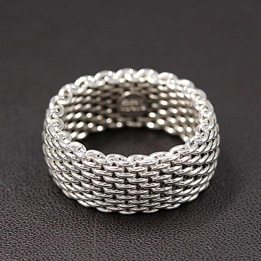TIFFANY&Co. ティファニー メッシュ・リング・指輪/Sv925-10.2g