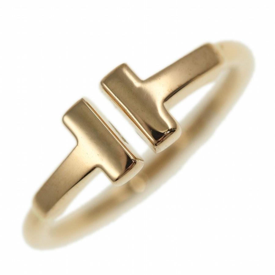 s*h様 Tiffany&Co. ティファニー 750 ダイヤ ワイヤーリング TIFFANY&Co.（ティファニー） Tワイヤー・リング・指輪/K18RG/750-2.6g