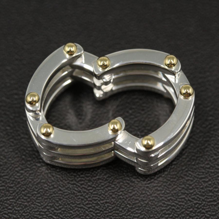 ティファニー チェーンゲートリング・指輪/Sv925×K18/750コンビ-11.8g 