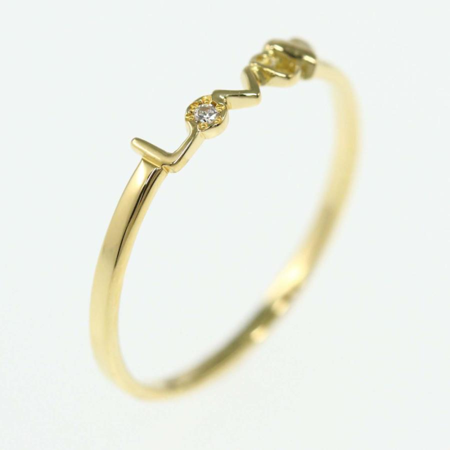 アーカーブラン LOVEラブリング 指輪/K18YG/750-0.8g/0.005ct/8 アーカーブラン LOVEラブリング 指輪/K18YG/750-0.8g/0.005ct/8