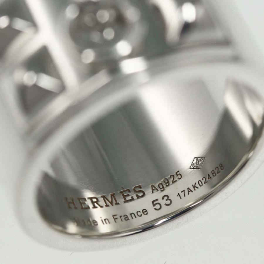 エルメス コリエドシアン・GMワイドリング・指輪/Sv925-16.7g/13号/#53 