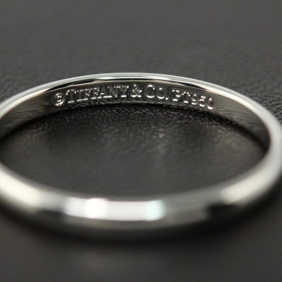 ティファニー クラシック バンドリング 2MM マリッジリング 指輪/Pt950  
