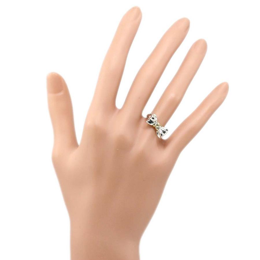 TIFFANY&Co. ティファニー ボウ リボンリング 指輪/Sv925×K18