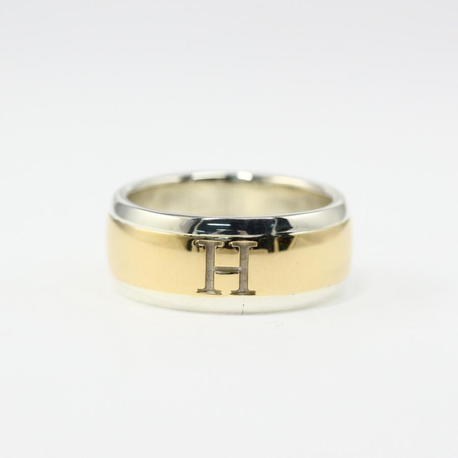HERMES エルメス ヘラクレス Hロゴ 12号/#52 リング 指輪/Sv925 K18 
