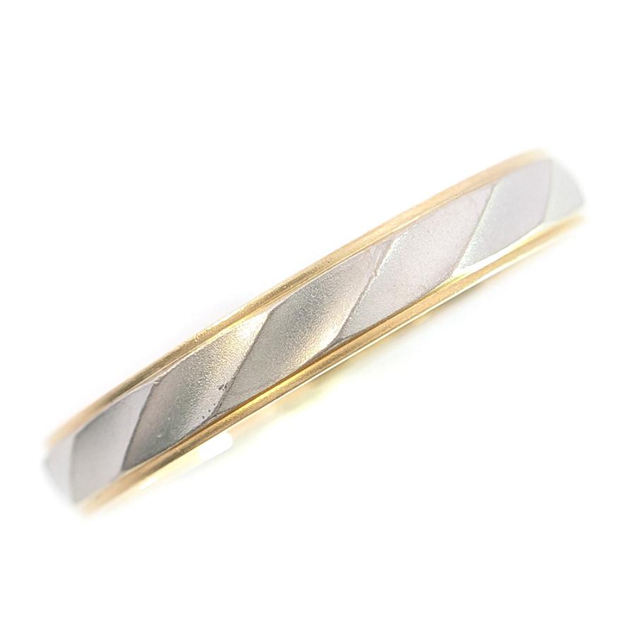 MIKIMOTO ミキモト ウェーブデザインリング・指輪/K18/750×Pt950コンビ 