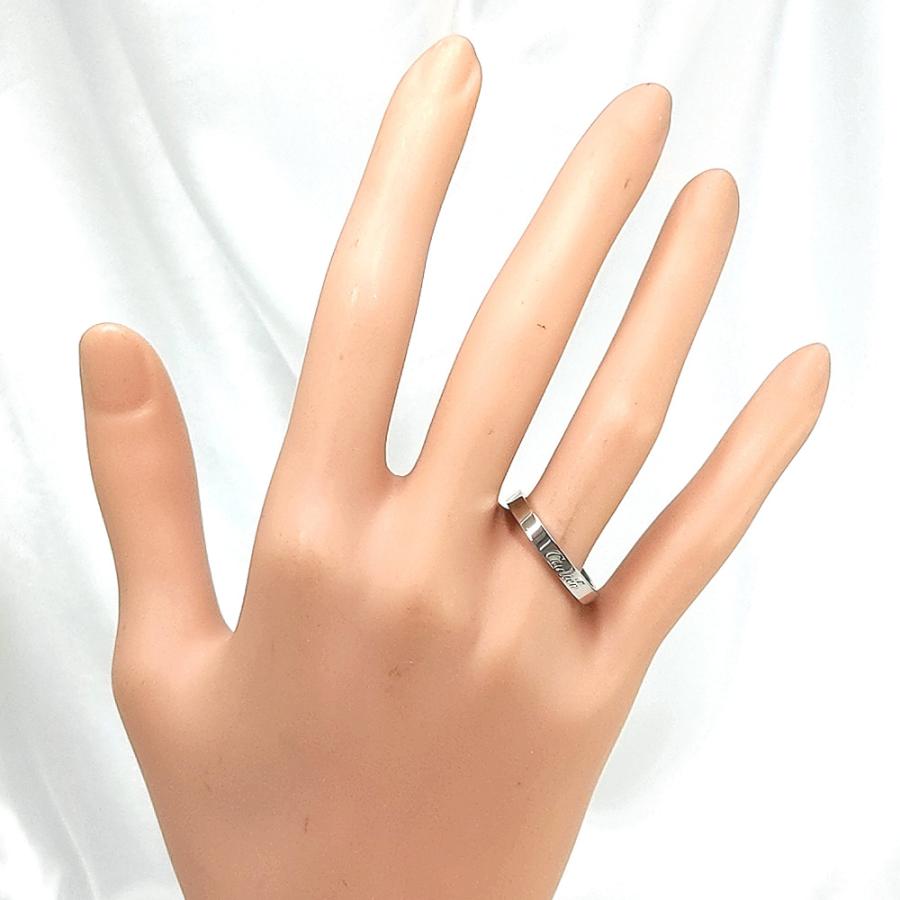 カルティエ Pt950 ダイヤモンド リング エングレーブド/Cドゥ 54号