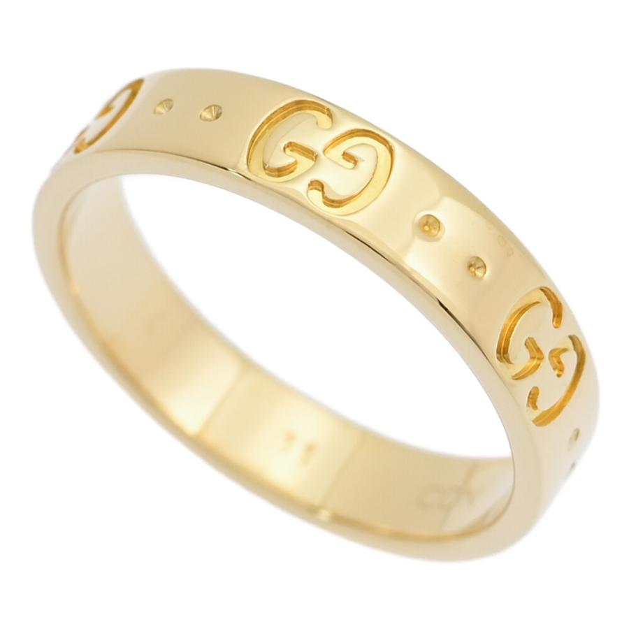 ★9月14日～16日3日間限定出品 ほぼ未使用★GUCCIアイコンリング 11号 GUCCI グッチ アイコンリング・指輪/K18YG/750-3.6g/11号/#51
