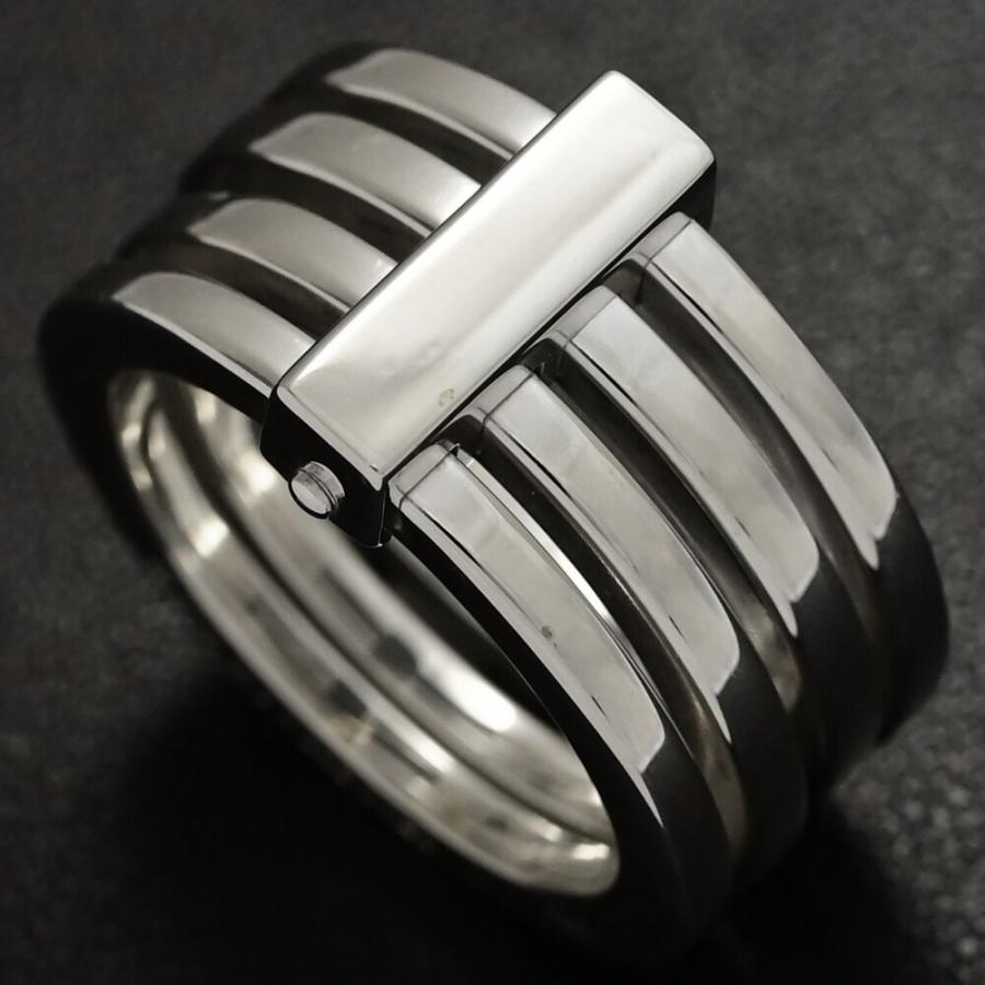 GUCCI グッチ 4連 シルバー リング SV925 ＃12 GUCCI グッチ 4連/四連リング・指輪/Sv925-14.9g/14.5号/#54.5