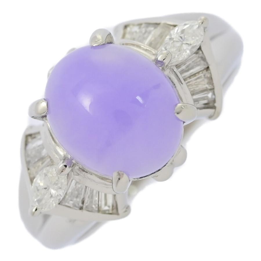 JA3.54ct/FD:0.43ct/ラベンダージェイダイト・ダイヤモンド リング 