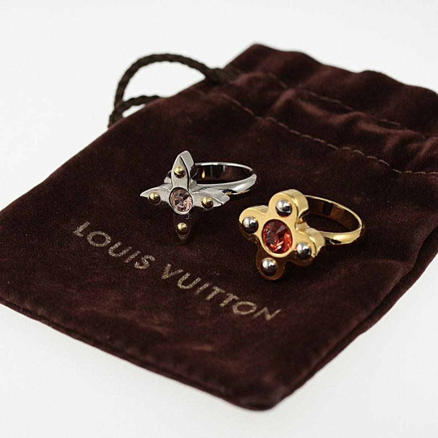 ルイヴィトン バーグラヴレターズ モノグラムフラワーツインリング 指輪/13号/#53/M66797/LOUIS VUITTON  翌日配送可/RF4/h201117/367258