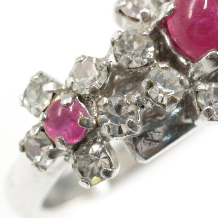 クリスチャンディオール ルビーモチーフ フラワービジューリング