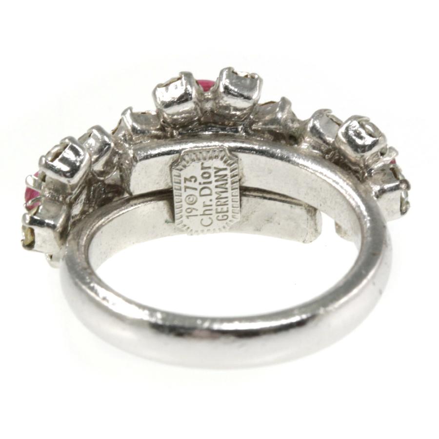 クリスチャンディオール ルビーモチーフ フラワービジューリング・指輪